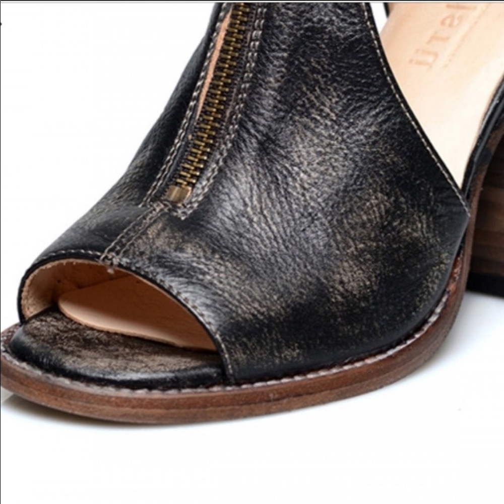 Bed Stu Front Zip Olena in black hand wash - Picture 4 of 15